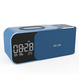 Retro Bluetooth Speaker with Radio Wireless Charging Bluetooth Speaker TF Card Clock Outdoor Speaker