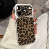 Premium instant glitter leopard print case for iPhone