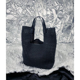 Cowhide Vintage Large Capacity Hollow Woven Bag