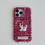 Flannel woolen 3D puppy Case for iPhone
