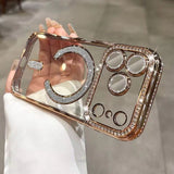 Diamond Magnetic Transparent Phone Case for iPhone