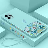 Chinese Style Liquid Ultra-thin Silicone Case for iPhone