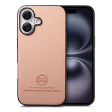 Plain Leather Cloth Case For iPhone