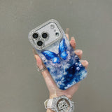 Flashing Butterfly Diamond Glitter Lens Protector case for iPhone