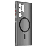 Corrugated Grating Anti-Slip Strip Magnetic Skin-Feel Full-Coverage Drop-Proof Phone Case for Samsung