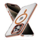 Two-color magnetic wireless charging transparent Case for iPhone