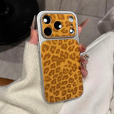 Premium instant glitter leopard print case for iPhone
