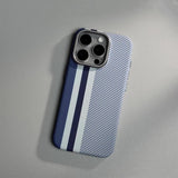 Kevlar-pattern magnetic glow-in-the-dark shockproof hard case For iPhone