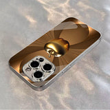 Golden apple Toughened Glass Design case for iPhone