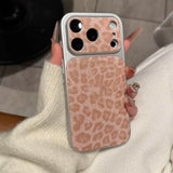 Premium instant glitter leopard print case for iPhone