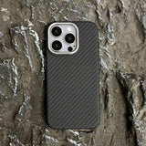 Kevlar-pattern magnetic glow-in-the-dark shockproof hard case For iPhone