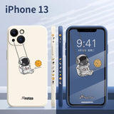 Cartoon Swing Astronaut Case for iPhone