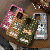 Flannel woolen 3D puppy Case for iPhone