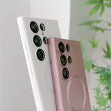 Metallic Paint Magnetic Drop-Proof Crossbody Nail Phone Case for Samsung