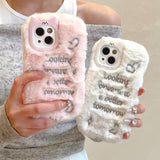 Cute Plush Bow Cartoon Cloud Shatter-Proof Phone Case for IPhone