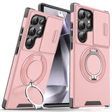 Sliding Window Rotating Stand Phone Case for Samsung
