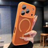 Matte Transparent Magnetic Lens Protection Case For iPhone