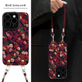 Full-screen rose lanyard case for iPhone