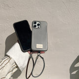 Premium texture solid color leather Case for iPhone