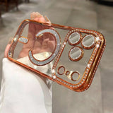Diamond Magnetic Transparent Phone Case for iPhone