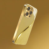 Textured electroplated gold protection Case for iPhone