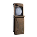 Flip Wallet Card Holder Cover With Lanyard For Samsung Z Flip