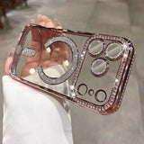 Diamond Magnetic Transparent Phone Case for iPhone