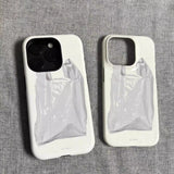 Simple ins style white garbage bag  Case for iPhone