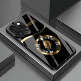 Plating Glass Dragon Phone Case For iPhone