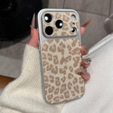 Premium instant glitter leopard print case for iPhone