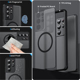 Magnetic Skin-Friendly Frosted Drop-Proof Full-Coverage Case for Samsung