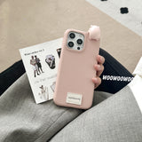 Pink cute piggy leather Case for iPhone