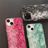 Simple and stylish three-color snake pattern Case for iPhone