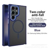 Two-tone skin-feel magnetic metal lens protective Case for Sumsung