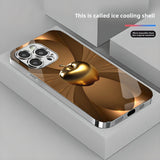 Golden apple Toughened Glass Design case for iPhone