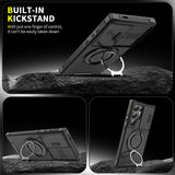 Sliding Window Rotating Stand Phone Case for Samsung