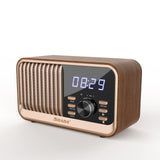 Retro Bluetooth Speaker with Radio Wireless Charging Bluetooth Speaker TF Card Clock Outdoor Speaker