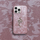 New Chinese Gold Stamping Snake Embroidery Protective Soft Case For iPhone