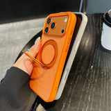 360° Metal Stand Ripple Skin Feeling Magnetic Soft Case For Iphone