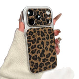Premium instant glitter leopard print case for iPhone