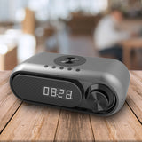 Retro Bluetooth Speaker with Radio Wireless Charging Bluetooth Speaker TF Card Clock Outdoor Speaker