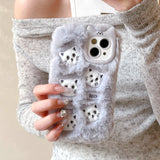 Cute Plush Bow Cartoon Cloud Shatter-Proof Phone Case for IPhone