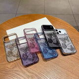 Electroplated 3D butterfly rhinestone Case For iPhone