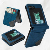 Card holder integrated folding phone case For Samsung Z Flip