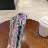 Butterfly rhinestone glitter soft case For iPhone