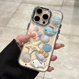 Cute 3D cartoon marine animal creatures Case For iPhone