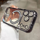Diamond Magnetic Transparent Phone Case for iPhone