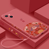 Chinese Style Liquid Ultra-thin Silicone Case for iPhone