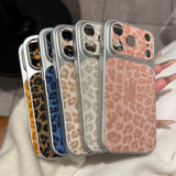 Premium instant glitter leopard print case for iPhone