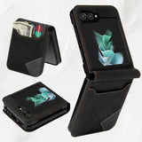 Card holder integrated folding phone case For Samsung Z Flip